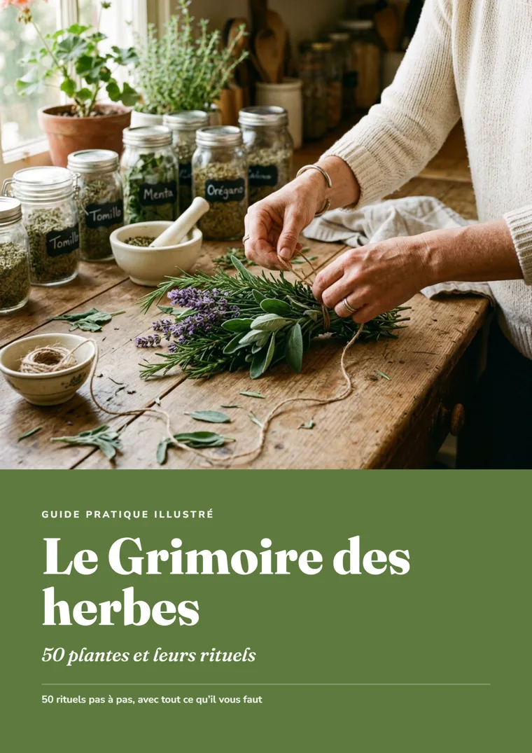 Couverture du Grimoire des herbes : 50 herbes et leurs rituels